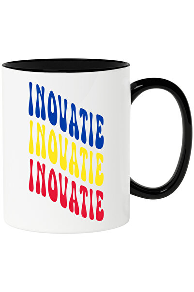 StoryGift Romania Cana Cuvantul Inovatie, in Culorile Steagului Romaniei, Ros...