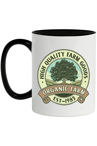 StoryGift Romania Cana Cu Mesaj In Engleza High Quality Farm Goods, Ferma, Emblema, Copac, Multico, Cu Maner Negru