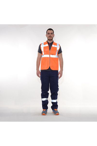 FORMTEKS Reflective Engineer Vest Orange