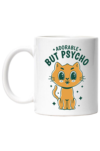 StoryGift Romania Cana Cu Mesaj In Engleza Adorable But Psycho, Pisica, Stele...