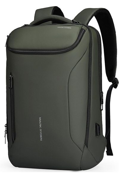 Mark Ryden Men's backpack Mark Ryden Smart, 17.3 laptop, water resistant, USB port, 32L, 50 x 30 x 20 cm, green