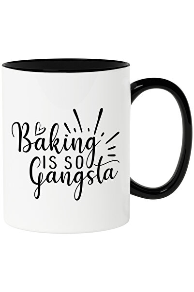 StoryGift Romania Cana cu inimioara si mesajul "Baking is so gangsta" - coace...