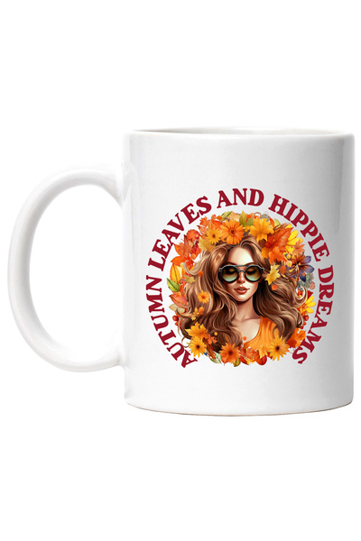 StoryGift Romania Cana cu o fata care are frunze si flori pe cap cu mesajul "...