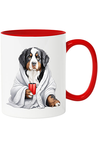 StoryGift Romania Cana cu un caine in capod alb | ilustratie | tine o cana cu...