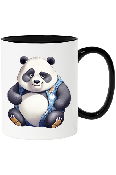 StoryGift Romania Cana cu un urs Panda gras | ilustratie | animal pe cale de ...