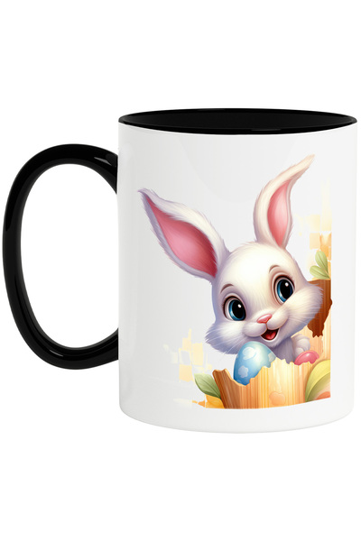StoryGift Romania Cana cu un iepuras alb | ilustratie | oua vopsite | sarbato...