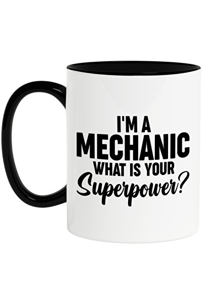 StoryGift Romania Cana cu textul "Eu sunt un mecanic, Care e superputerea ta?...
