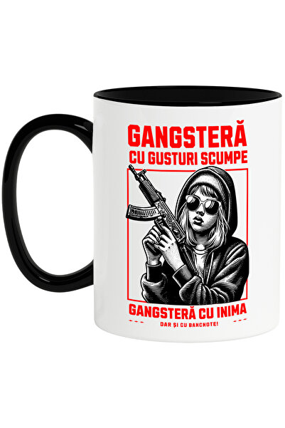 StoryGift Romania Cana gangstera cu gusturi scumpe si cu inima, 330ml, Cerami...