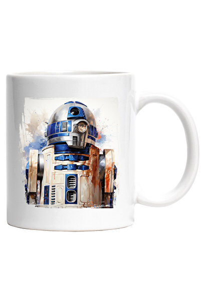 StoryGift Romania Cana Cu R2D2, Star Wars, Robot, Personaj, SF, Ilustratie, Multicolor 330 ml, Cer, Cu Maner Alb