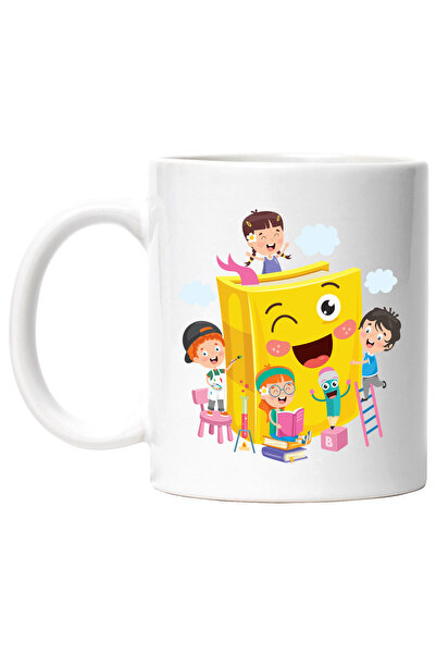 StoryGift Romania Cana Cu Carte, Scara, Copii, Creion, Eprubeta, Nori, Pensul...