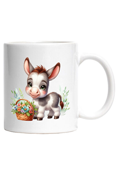 StoryGift Romania Cana cu un magarus vesel | ilustratie | cosulet cu floricel...