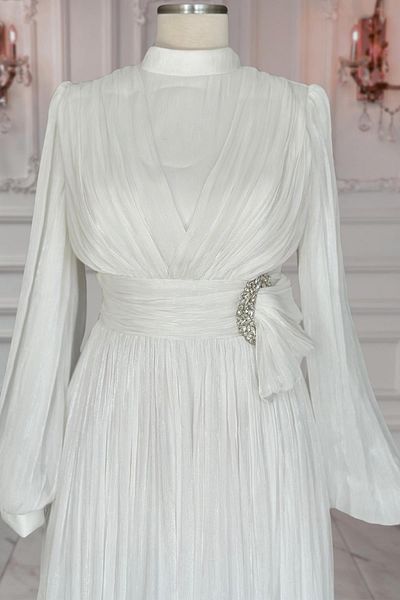 Amine Hüma Feray Evening Dress Ecru