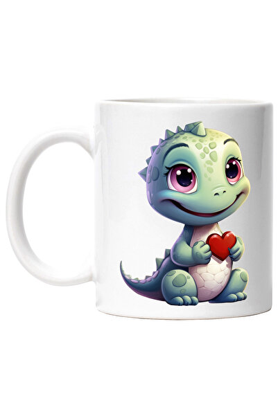 StoryGift Romania Cana cu un dinozaur micut | verde | ilustratie | tine o ini...