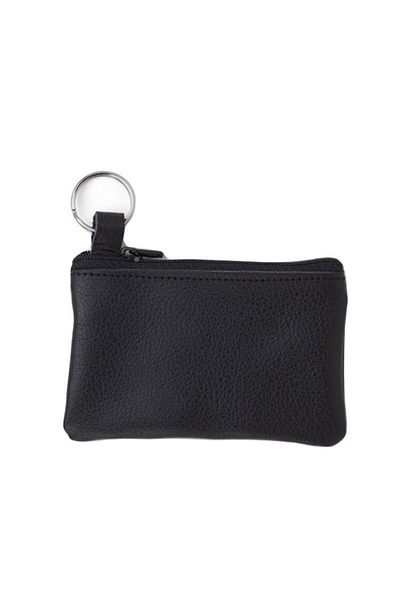 OEM Key wallet with ring and zipper, imitation leather, Black