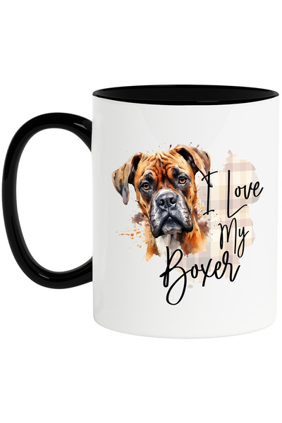 StoryGift Romania Cana cu mesajul "I love my Boxer", caine, animal de compani...