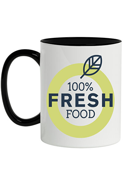 StoryGift Romania Cana Cu Mesaj In Engleza 100% Fresh Food, Cerc Frunza, Manc...