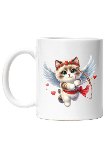 StoryGift Romania Cana cu o pisicuta Birmaneza Cupidon | ilustratie | aripi |...