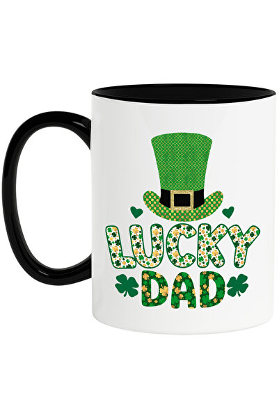 StoryGift Romania Cana cu mesajul "Lucky dad", ilustratie, motivational, tata...