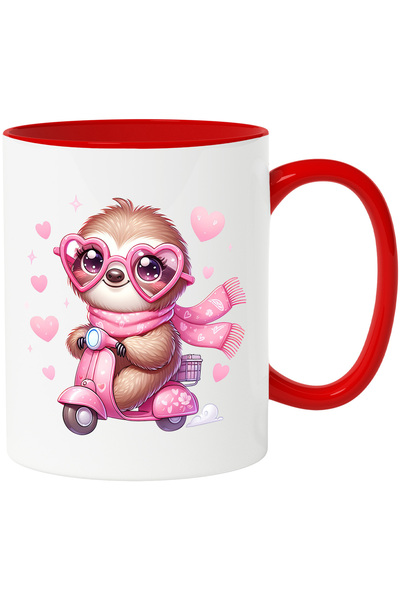 StoryGift Romania Cana cu un sloth/lenes care merge cu scuterul | ilustratie ...