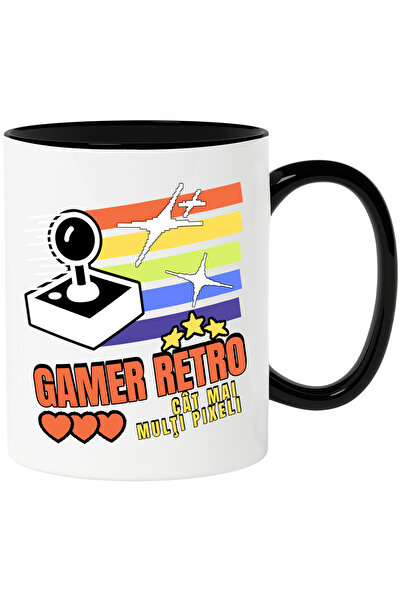StoryGift Romania Cana Gamer Retro. cat mai multi pixeli veteran, 330ml, Cera...
