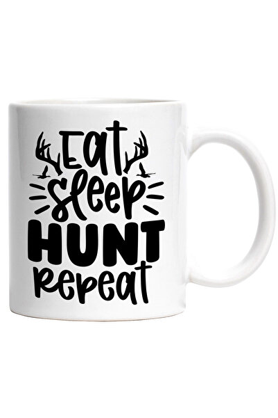 StoryGift Romania Cana cu textul "Eat, sleep, hunt, repeat" - mananca dormi v...