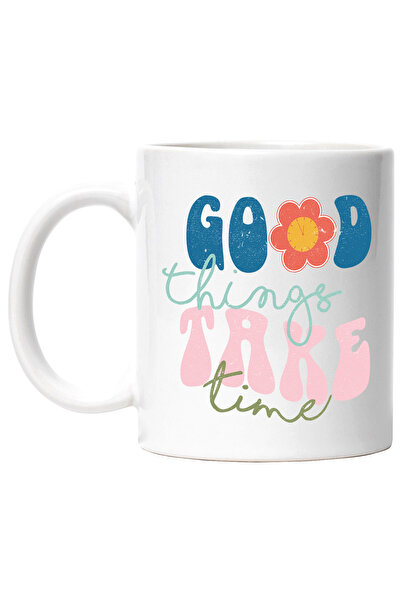 StoryGift Romania Cana cu mesajul "Good things take time", ilustratie, motiva...