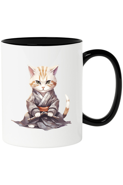 StoryGift Romania Cana cu o pisicuta samurai | ilustratie | Japonia | traditi...