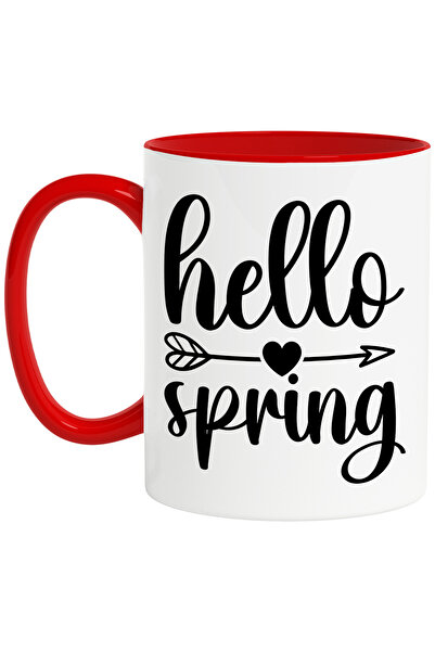 StoryGift Romania Cana cu o inimioara si mesajul in engleza "Hello, spring" -...