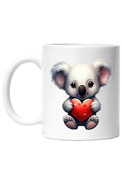 StoryGift Romania Cana cu un ursulet Koala care tine o inima in brate | ilust...