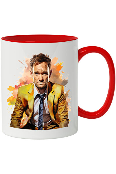 StoryGift Romania Cana Cu Barney Stinson, Costum, Cravata, Seriale TV, Ilustratie, Multicolor 330 , Cu Maner Rosu