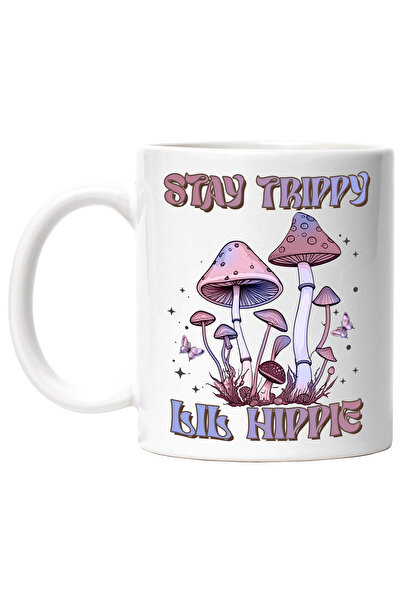 StoryGift Romania Cana cu mesajul "Stay trippy, lil hippie", stilul hippie, c...
