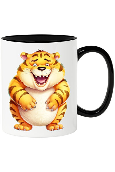 StoryGift Romania Cana cu un tigru gras care rade | ilustratie | a mancat pre...