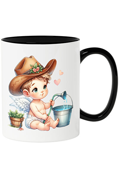 StoryGift Romania Cana cu un bebelus care umple o galeata cu un furtun | ilus...