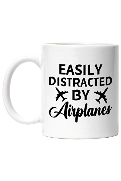 StoryGift Romania Cana cu avioane si mesajul "Easily distracted by airplanes"...