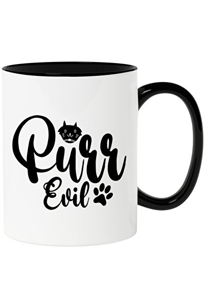 StoryGift Romania Cana pentru cei care au pisici rele cu textul "Purr evil" c...