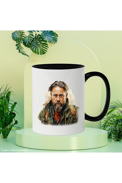 StoryGift Romania Mug With Travis Fimmel, Actor, Celebrity, Movie, Hollywood, Multicolor 330 ml, C, With ,STG