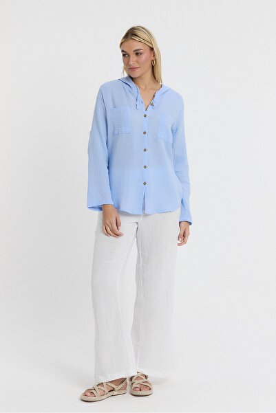 Heaven Ephesus Cămașă de damă - Cămașă cu glugă din muselină - 1030