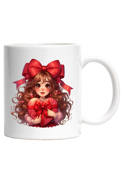 StoryGift Romania Cana cu o fetita dragalasa | ilustratie | funda | inimioare...