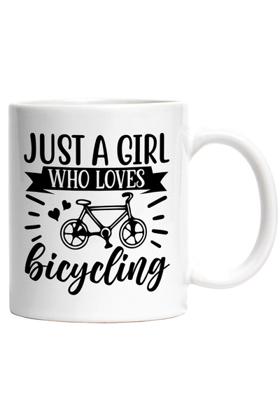 StoryGift Romania Cana cu o bicicleta si inimioare pentru o fata care iubeste...