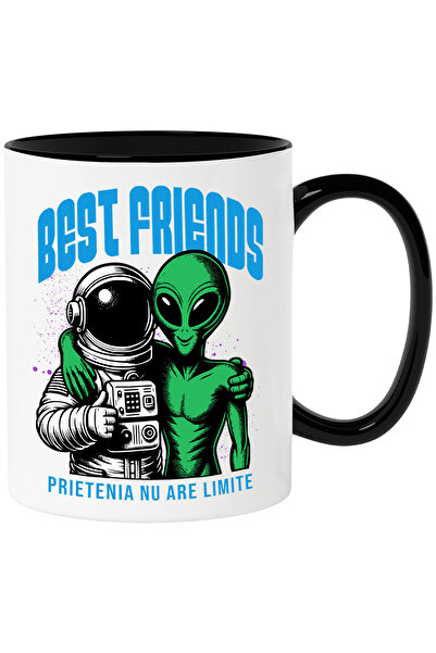 StoryGift Romania Cana cu Costum Astronaut Extraterestru Verde Cei Mai Buni P...