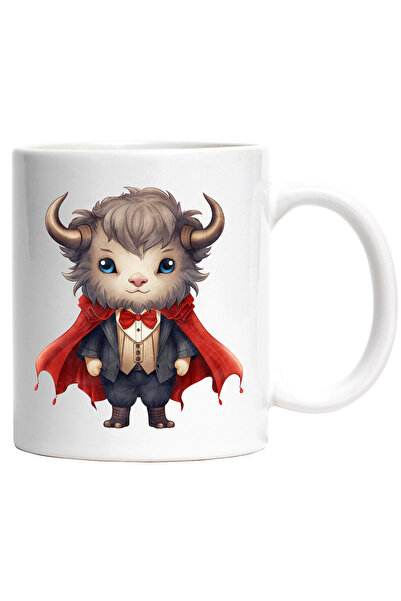 StoryGift Romania Cana cu un zimbru deghizat in vampirul Dracula | ilustratie...