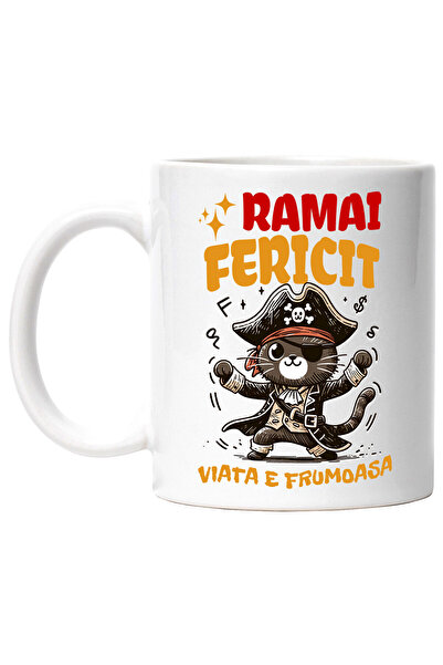 StoryGift Romania Cana cu Pisica Cu Palarie Si Tinuta De Pirat Pisica Craniu ...