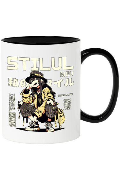 StoryGift Romania Cana Stilul Meu. Crede in tine fata stil anime razand, 330m...