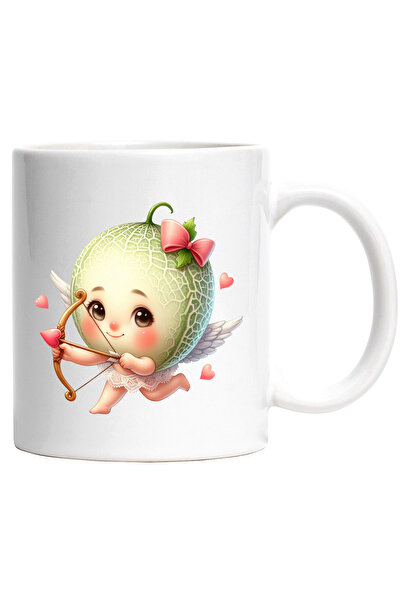 StoryGift Romania Cana cu un bebelus Cupidon care trage cu arcul | indragostire | Valentine's Day , Cu Maner Alb