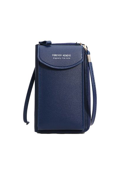 OEM Forever Mineyo Crossbody Phone Bag, Eco-Leather, Dark Blue