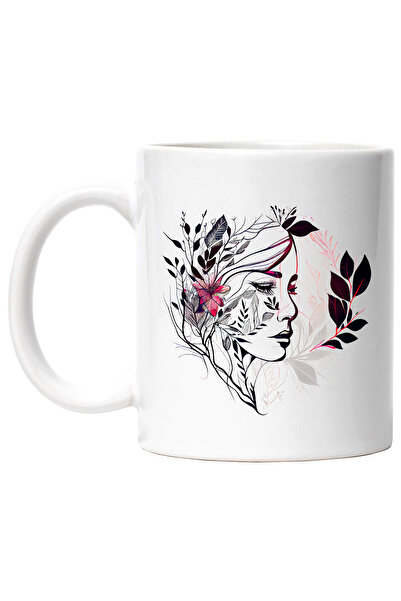 StoryGift Romania Cana cu o fata de femeie | ilustratie | arta abstracta | fr...