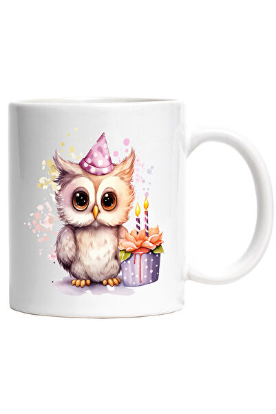 StoryGift Romania Cana cu o bufnita la aniversarea ei | ilustratie | zi de na...