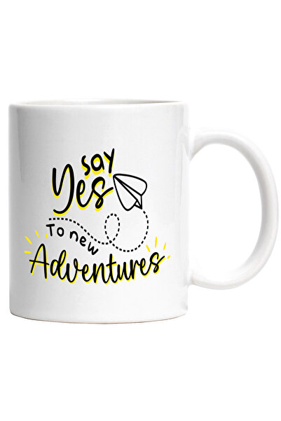 StoryGift Romania Cana Cu Text in Engleza Say Yes to New Adventures, Citate M...