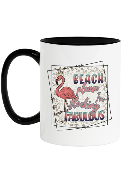 StoryGift Romania Cana cu mesajul "Beach, please, I'm flocking fabulous", var...