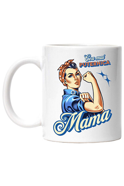 StoryGift Romania Cana cu Femeie Gospodina Text Cea Mai Puternica Mama Famili...